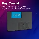 Unidad de Estado Sólido (SSD) Crucial BX500 - Capacidad de 500GB, 550MB-s de lectura, 500MB-s de escritura, SATA 6Gb-s 3D Nand, 7.0mm. CT500BX500SSD1 (3).webp